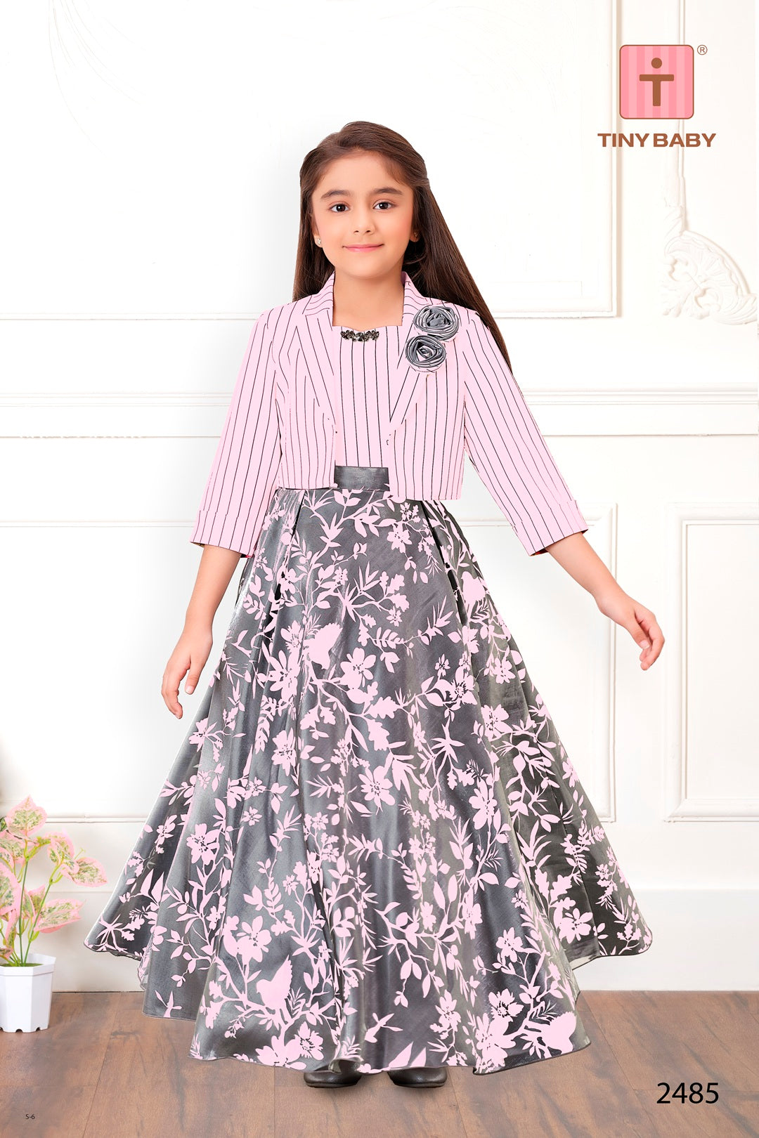 Tiny Baby Pink Colored Gown