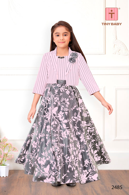 Tiny Baby Pink Colored Gown