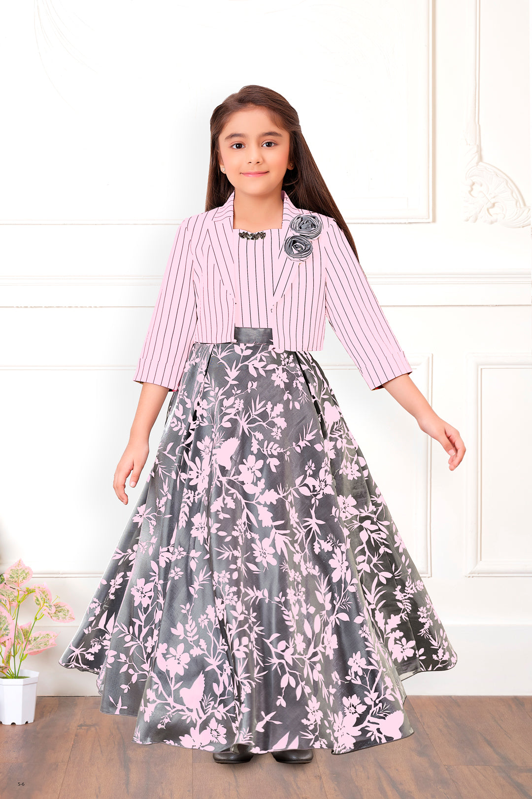 Tiny Baby Pink Colored Gown