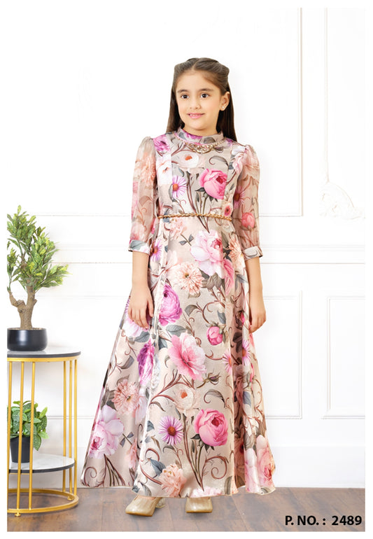 Tiny Baby Beige Colored Gown