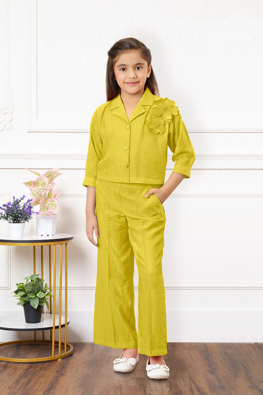 Tiny Baby Mustard Colored Pant Set