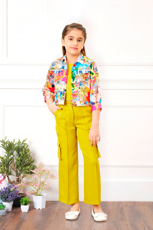 Tiny Baby Mustard Colored Pant Set