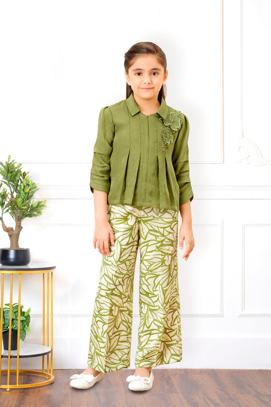 Tiny Baby D.Green Colored Pant Set