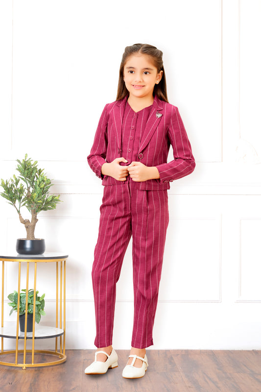 Tiny Baby Magenta Colored Pant Set
