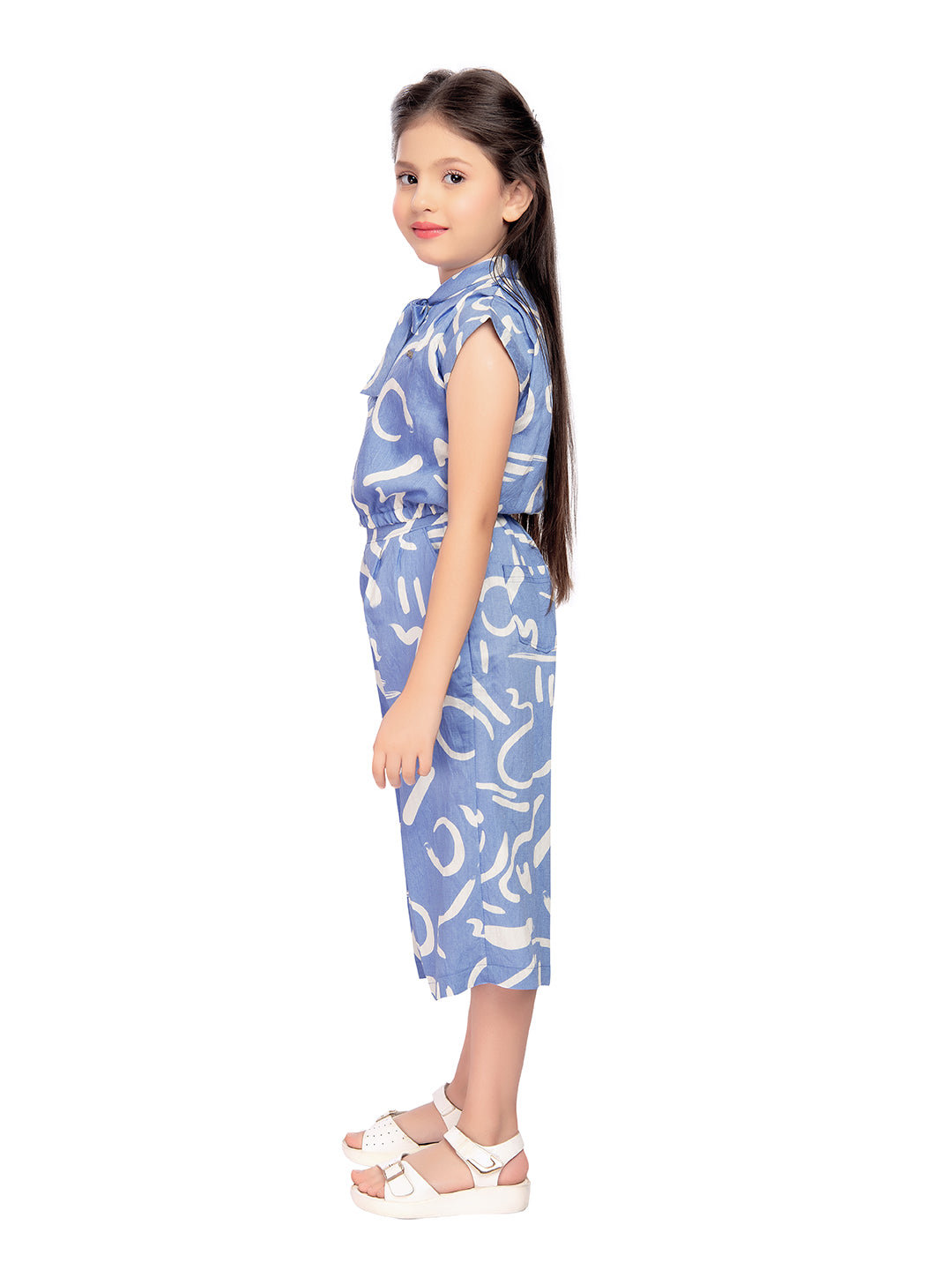 Tiny Baby Blue Colored Culottes- 2174 Blue