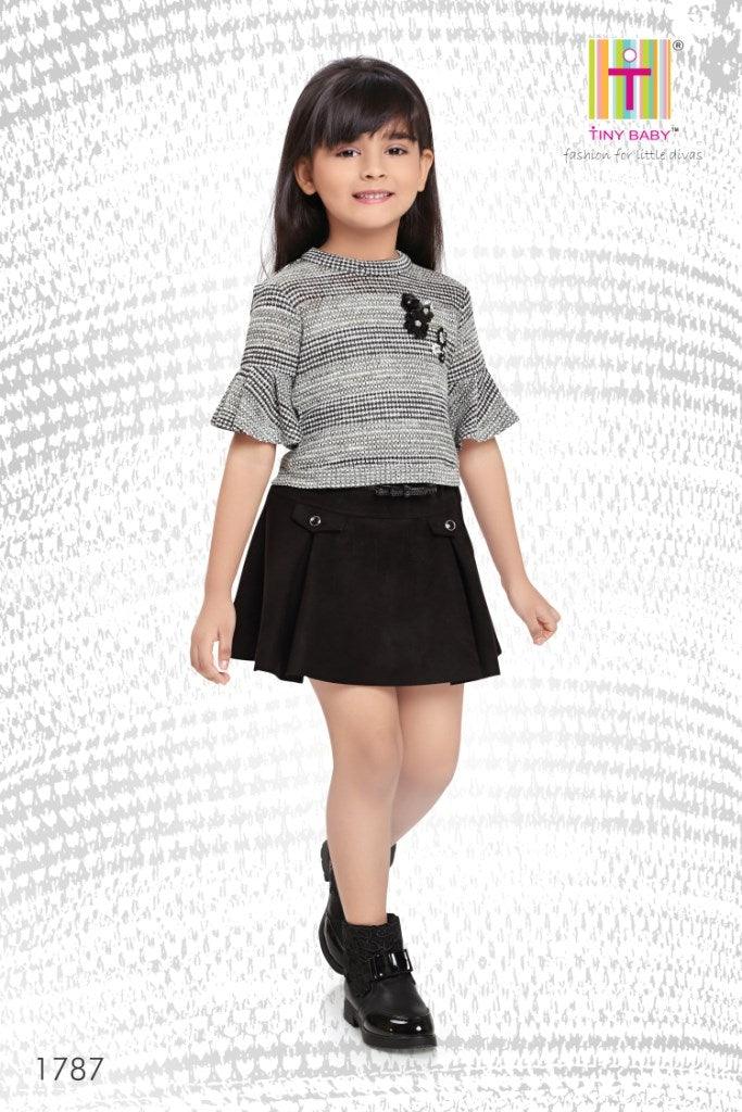 Black Coloured Skirt Top Set - 1787 Black - TINY BABY INDIA shop.tinybaby.in