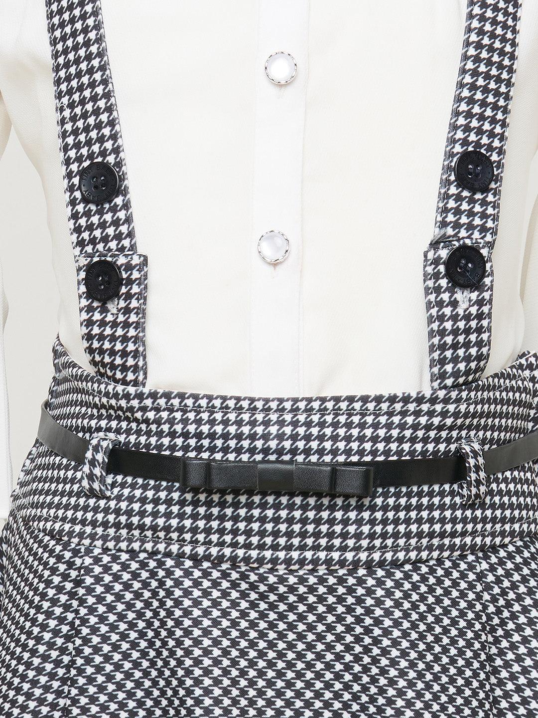 Printed Black & White Shirt Top Set - 1792-Cream - TINY BABY INDIA shop.tinybaby.in