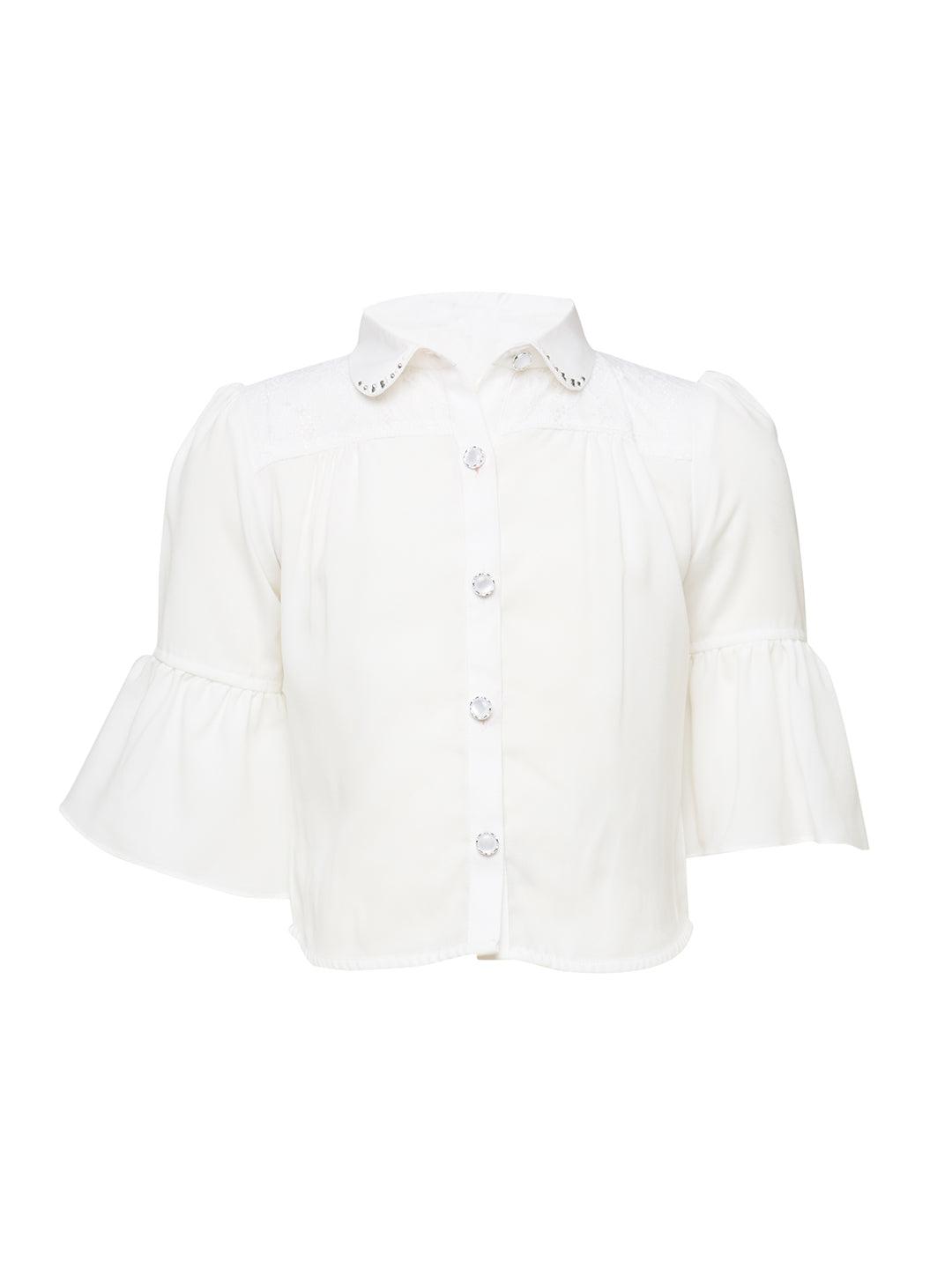 Printed Black & White Shirt Top Set - 1792-Cream - TINY BABY INDIA shop.tinybaby.in