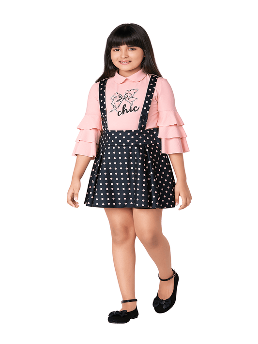Peach Coloured Skirt Top Set - 2036 Peach - TINY BABY INDIA shop.tinybaby.in
