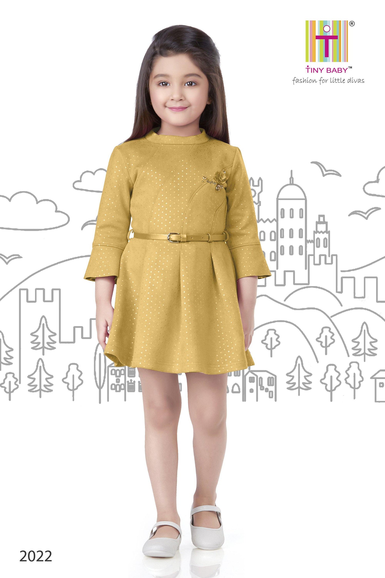 Tiny Baby Mustard Colored Dress - 2022 Mustard - TINY BABY INDIA shop.tinybaby.in