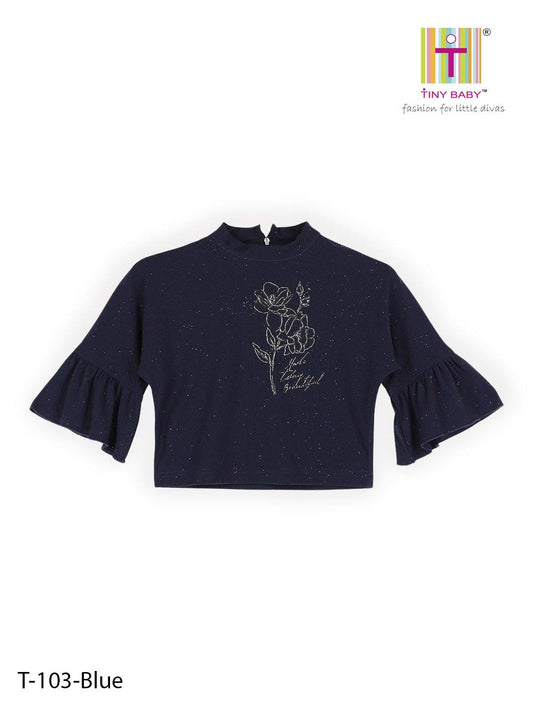 Tiny Baby Blue Colored Top-T-103-Blue - TINY BABY INDIA shop.tinybaby.in
