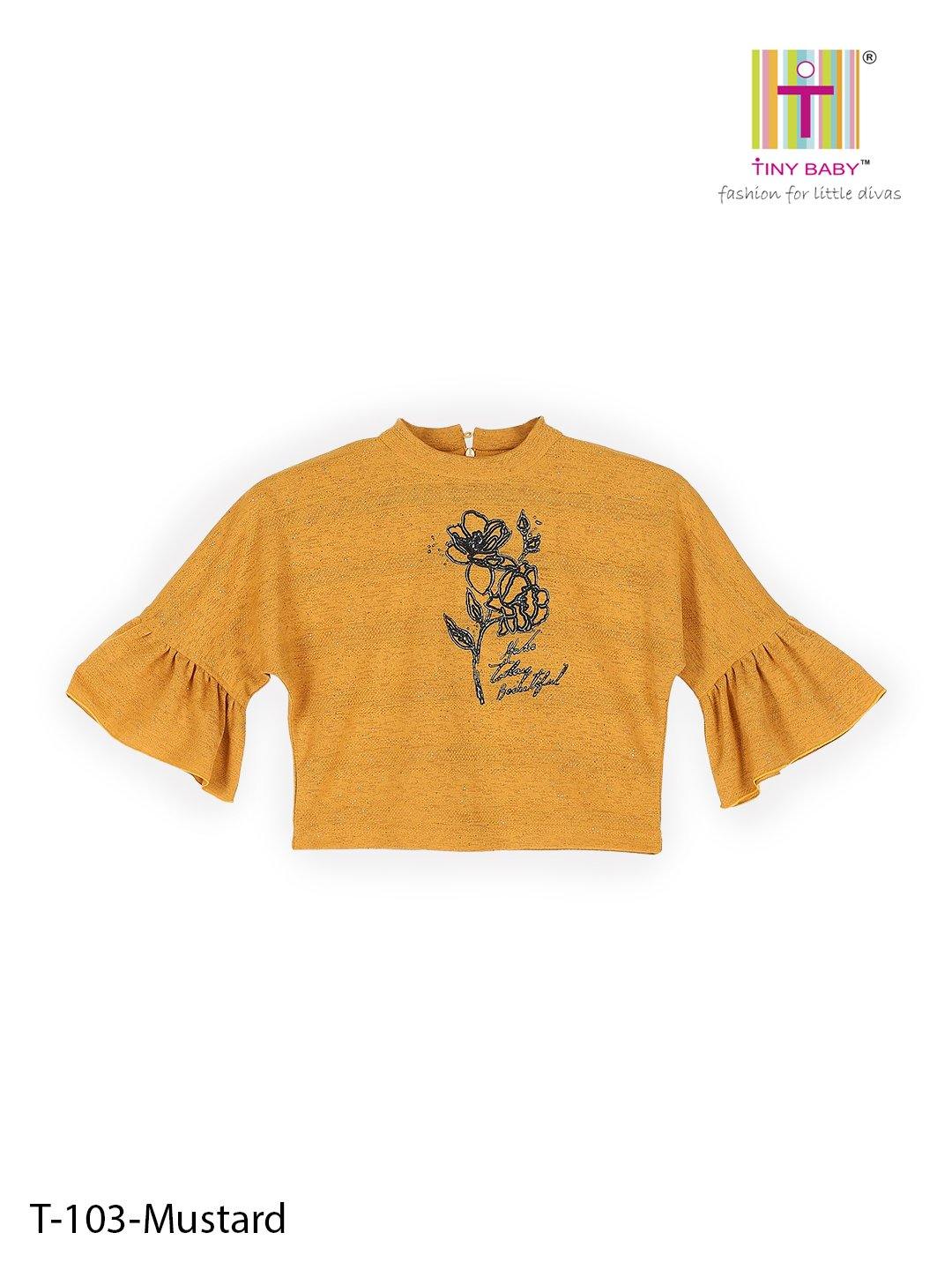 Tiny Baby Mustard Colored Top T-103-Mustard - TINY BABY INDIA shop.tinybaby.in