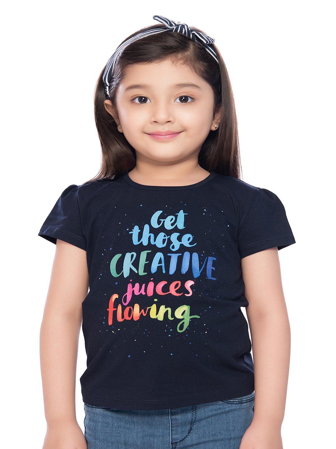 Tiny Baby Navy Blue Colored Top - T-105 Navy Blue - TINY BABY INDIA shop.tinybaby.in