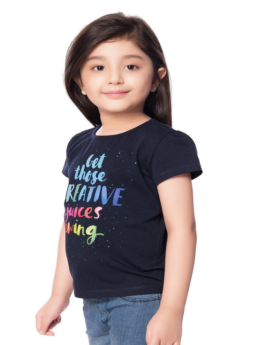 Tiny Baby Navy Blue Colored Top - T-105 Navy Blue - TINY BABY INDIA shop.tinybaby.in