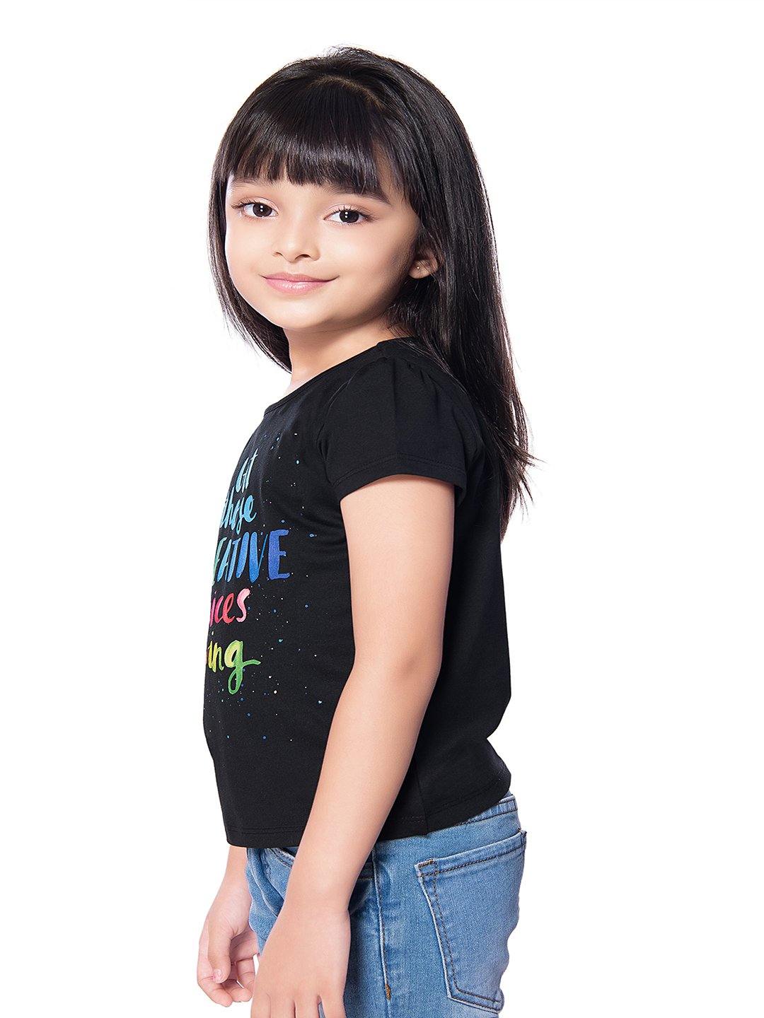 Tiny Baby Black Colored Top - T-105 Black - TINY BABY INDIA shop.tinybaby.in