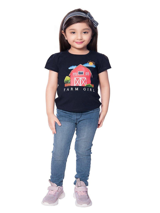 Tiny Baby Navy Blue Colored Top - T-106 Navy Blue - TINY BABY INDIA shop.tinybaby.in