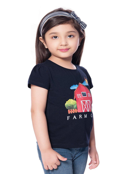 Tiny Baby Navy Blue Colored Top - T-106 Navy Blue - TINY BABY INDIA shop.tinybaby.in