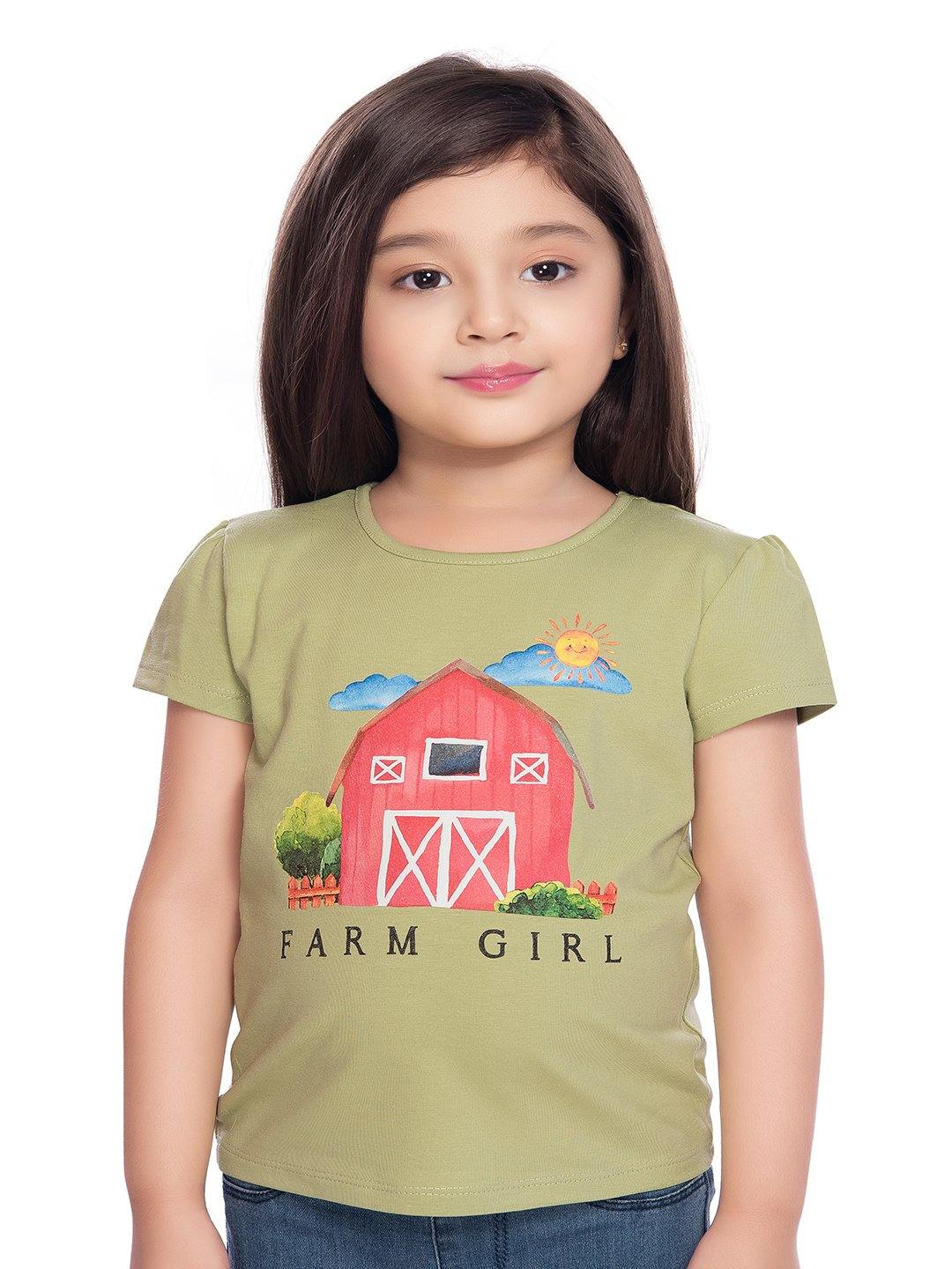 Tiny Baby Green Colored Top - T-106 Green - TINY BABY INDIA shop.tinybaby.in