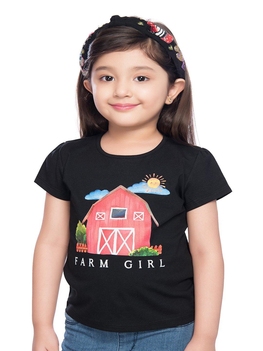 Tiny Baby Black Colored Top - T-106 Black - TINY BABY INDIA shop.tinybaby.in