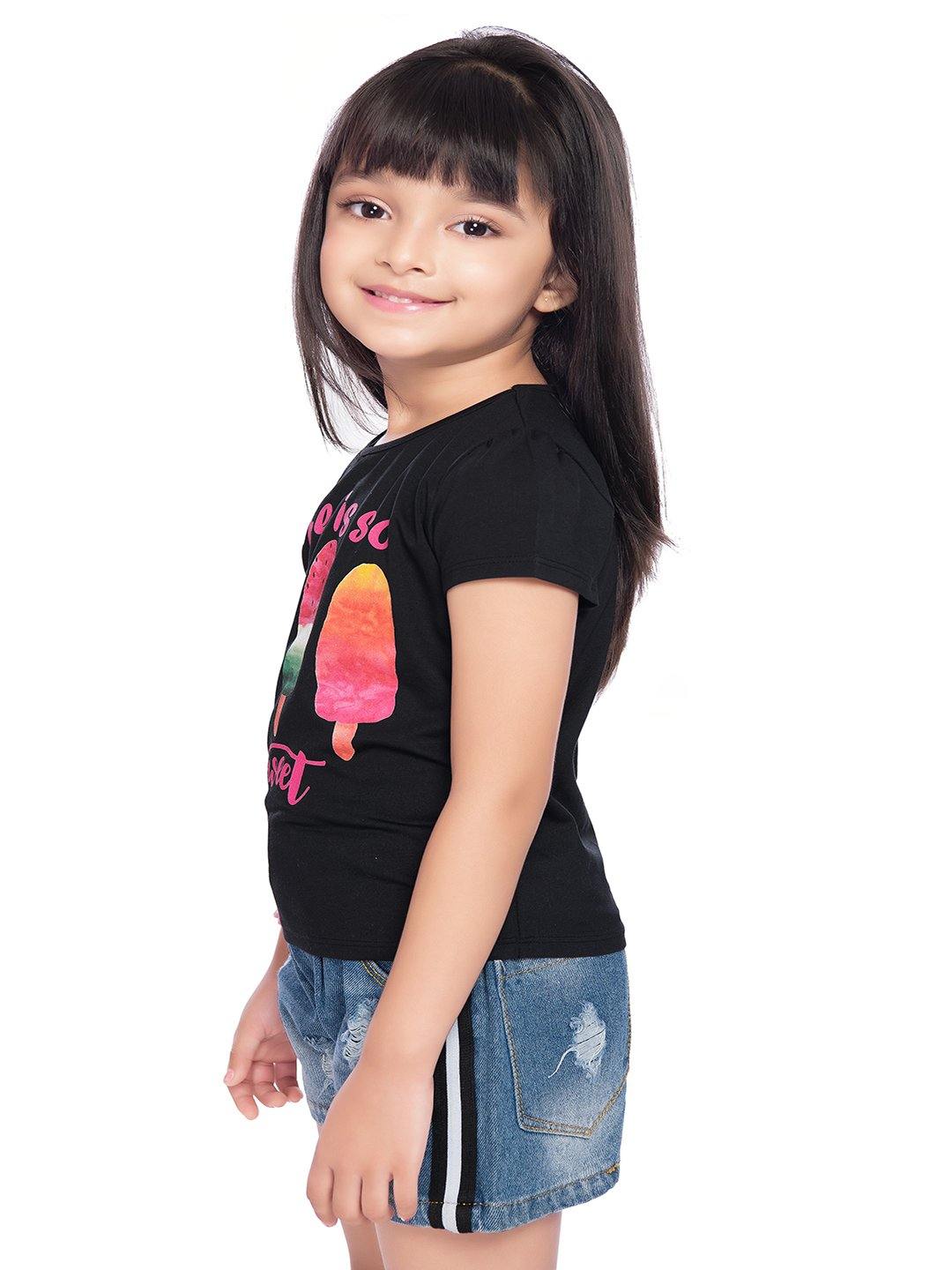 Tiny Baby Black Colored Top - T-108 Black - TINY BABY INDIA shop.tinybaby.in