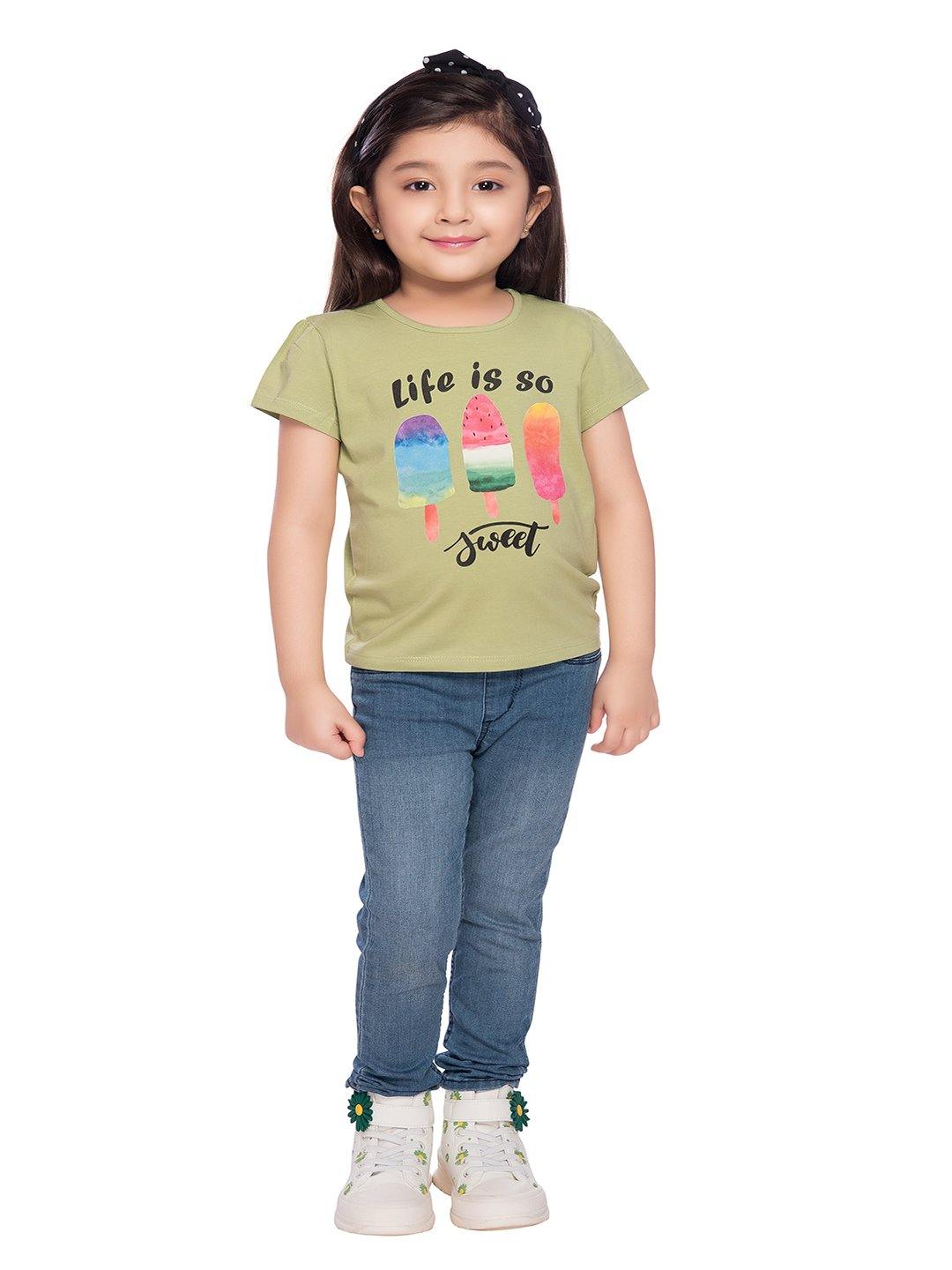 Tiny Baby Green Colored Top - T-108Green - TINY BABY INDIA shop.tinybaby.in