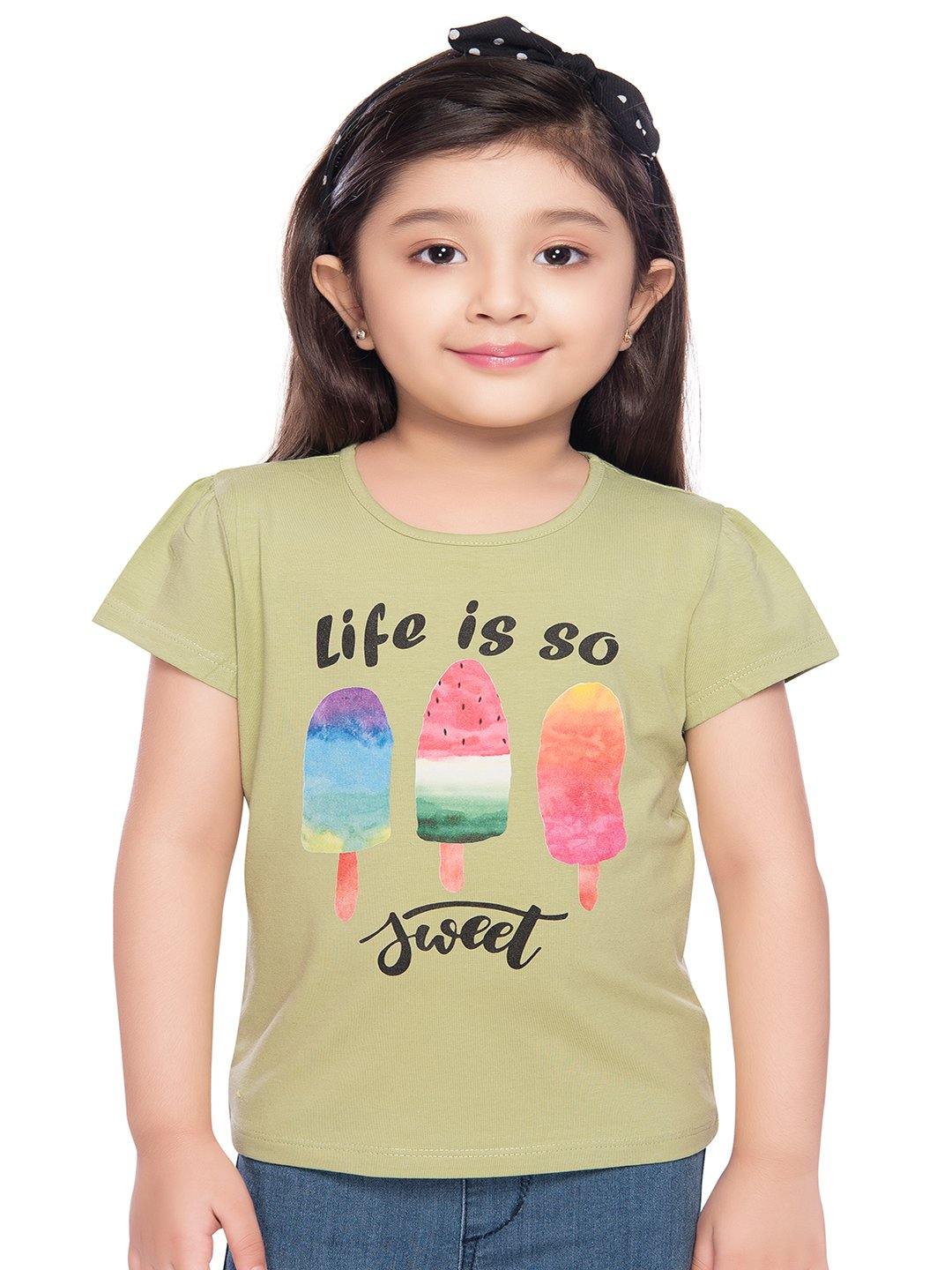 Tiny Baby Green Colored Top - T-108Green - TINY BABY INDIA shop.tinybaby.in