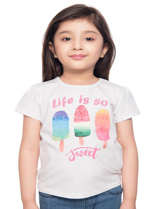 Tiny Baby White Colored Top - T-108 White - TINY BABY INDIA shop.tinybaby.in