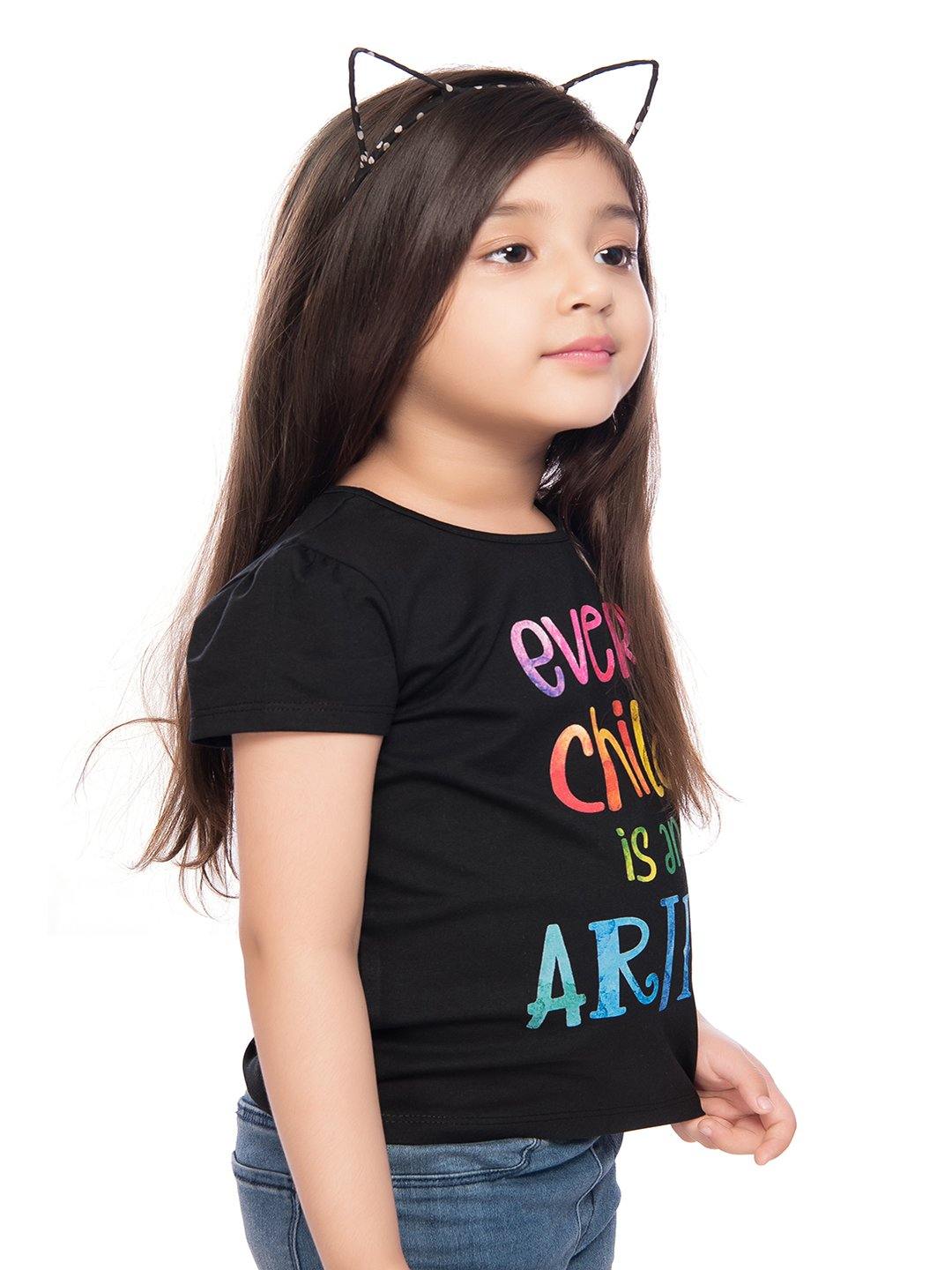 Tiny Baby Black Colored Top - T-109 Black - TINY BABY INDIA shop.tinybaby.in