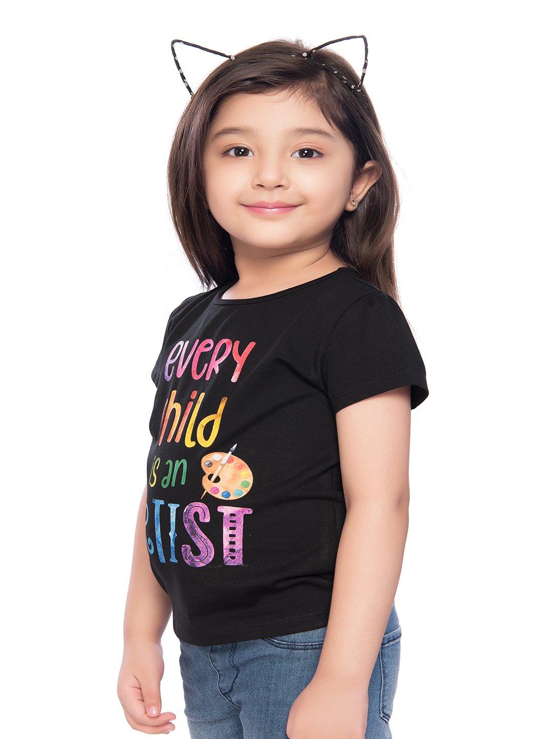 Tiny Baby Black Colored Top - T-109 Black - TINY BABY INDIA shop.tinybaby.in