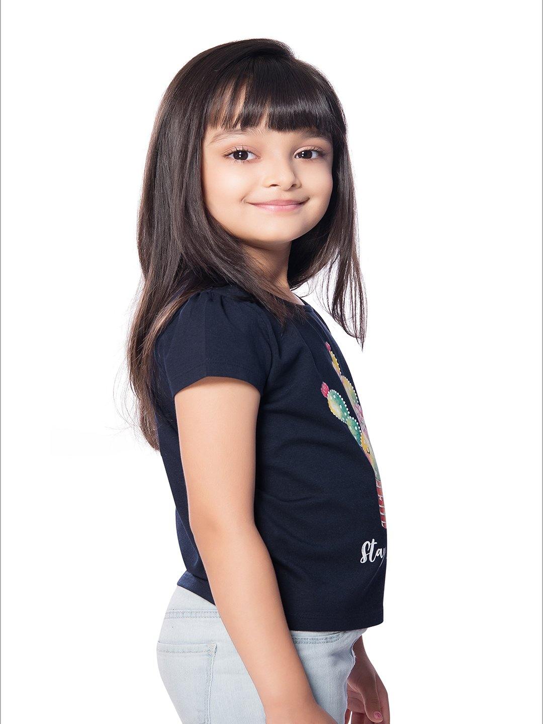 Tiny Baby Navy Blue Colored Top - T-110 Navy Blue - TINY BABY INDIA shop.tinybaby.in