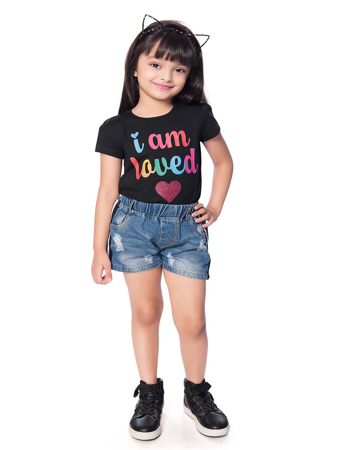 Tiny Baby Black Colored Top - T-112 Black - TINY BABY INDIA shop.tinybaby.in