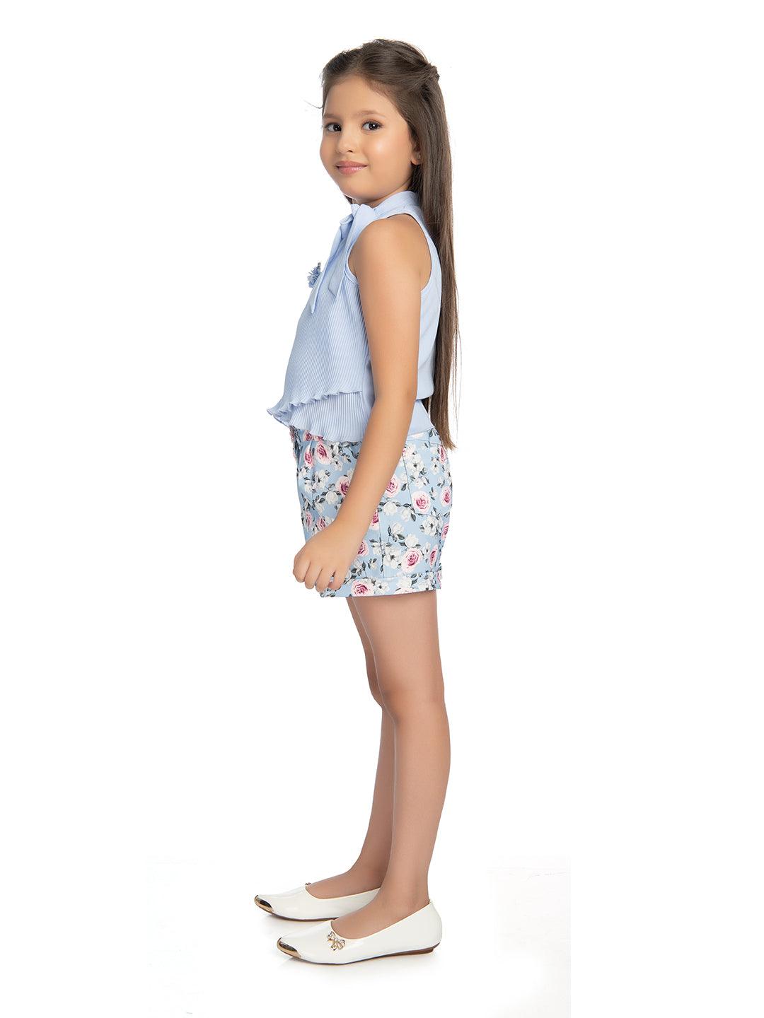 Tiny Baby Sky Blue Coloured Shorts Set - 2100 Sky Blue - TINY BABY INDIA shop.tinybaby.in