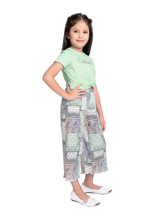 Tiny Baby Green Colored Culottes-2089 Green - TINY BABY INDIA shop.tinybaby.in