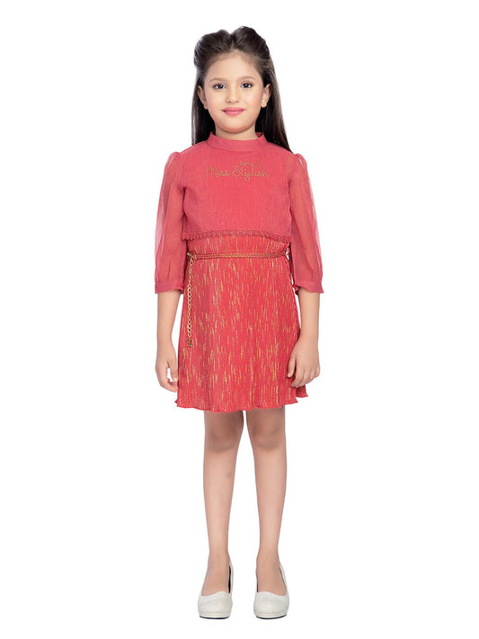 Tiny Baby B. Orange Colored Dress - 2137 B. Orange - TINY BABY INDIA shop.tinybaby.in