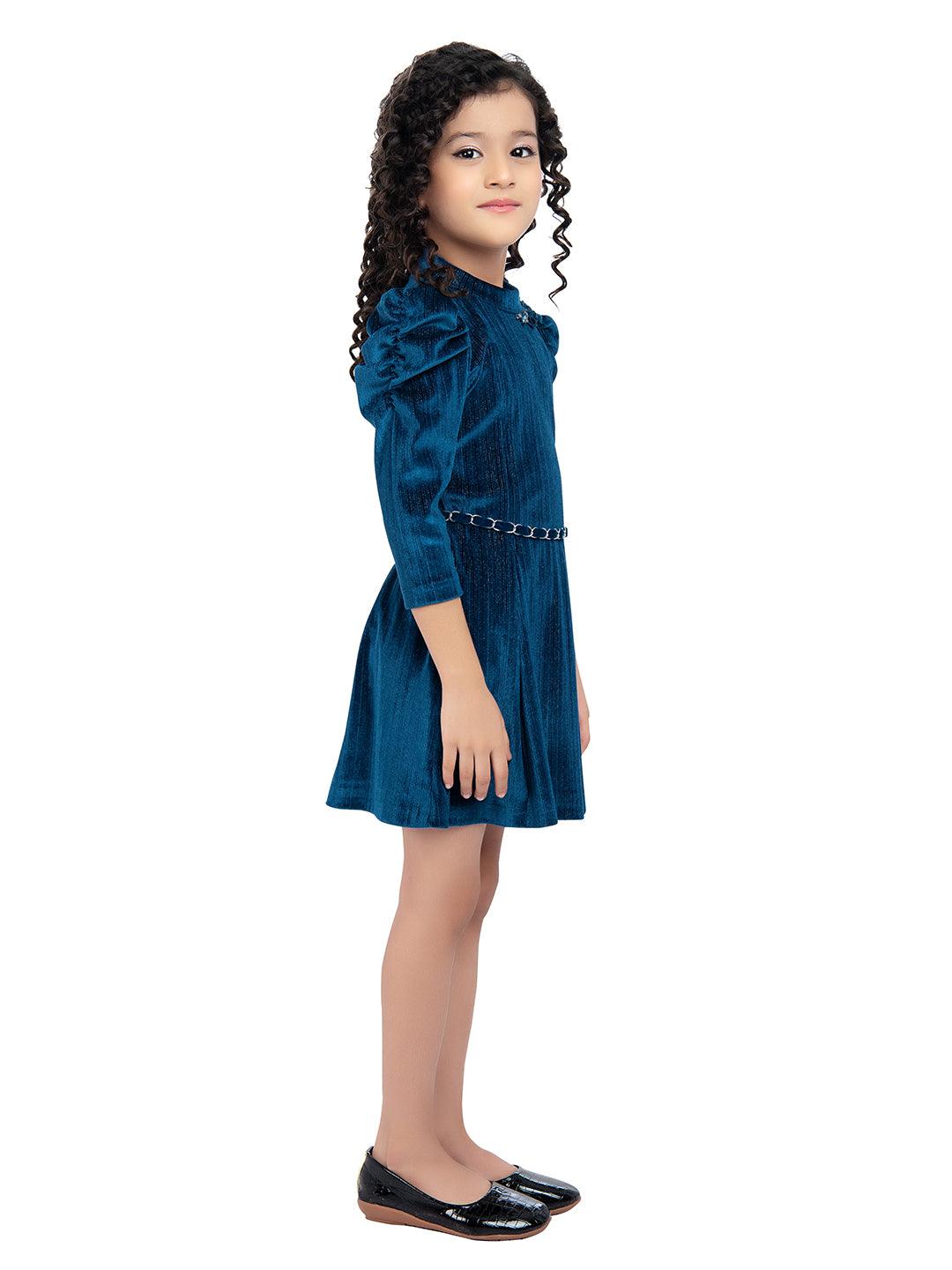 Tiny Baby Blue Colored Dress - 2135 Blue - TINY BABY INDIA shop.tinybaby.in