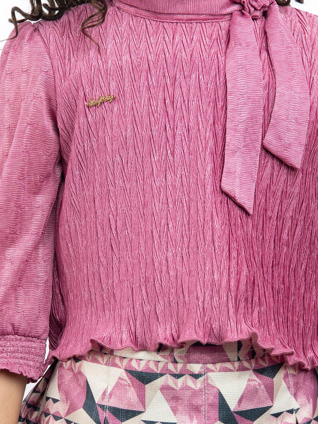 Tiny Baby Fuschia Colored Skirt Top Set - 2122 Fuschia - TINY BABY INDIA shop.tinybaby.in