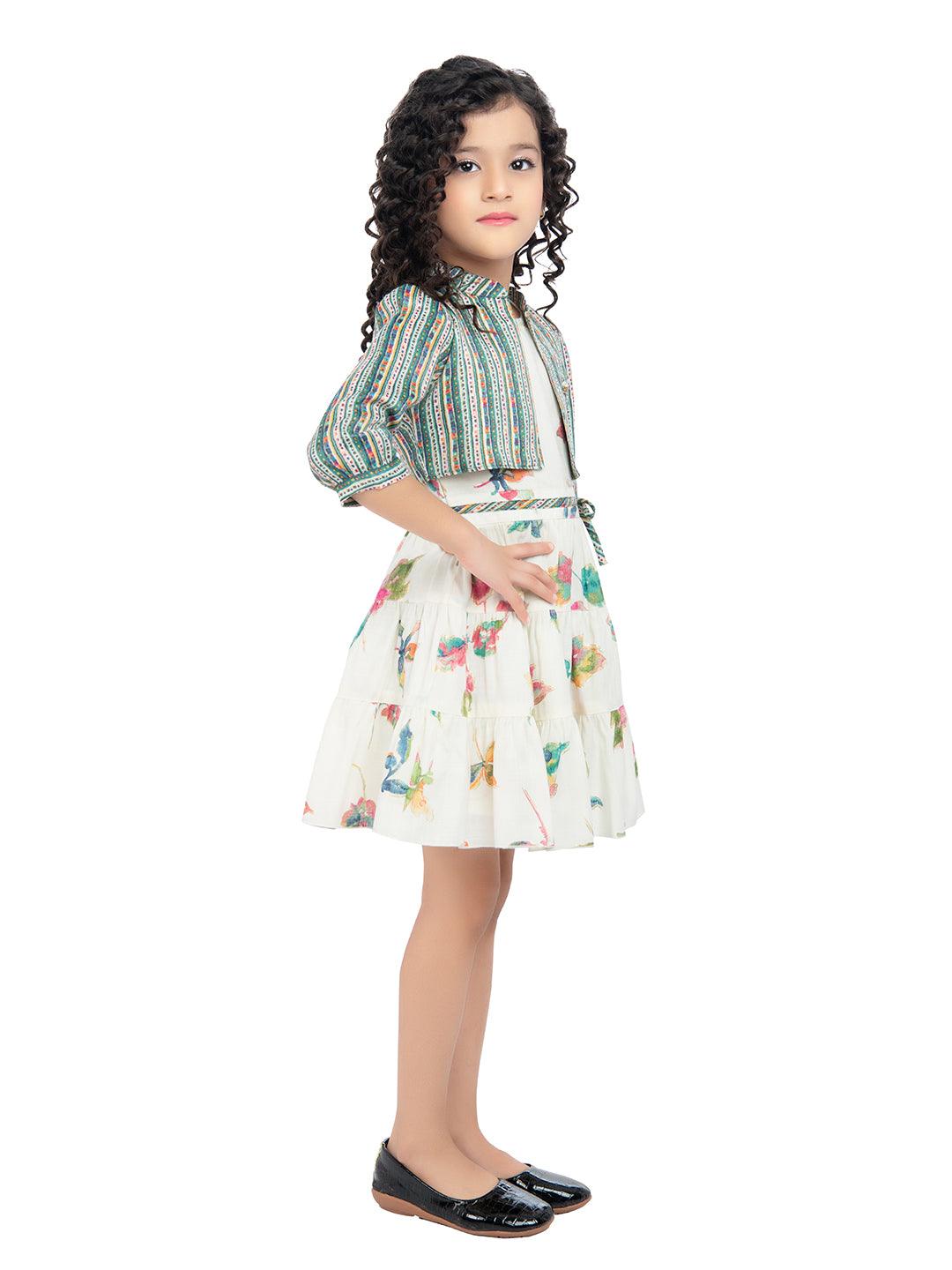 Tiny Baby Cream Colored Dress - 2152 Cream - TINY BABY INDIA shop.tinybaby.in
