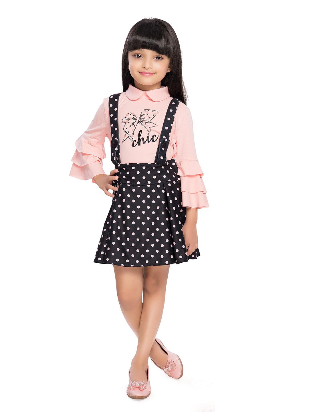 Peach Coloured Skirt Top Set - 2036 Peach - TINY BABY INDIA shop.tinybaby.in