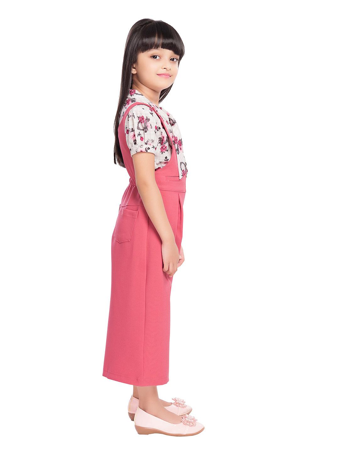 Onion Pink Coloured Culotte Jumpsuit  - 1845 Pink - TINY BABY INDIA shop.tinybaby.in