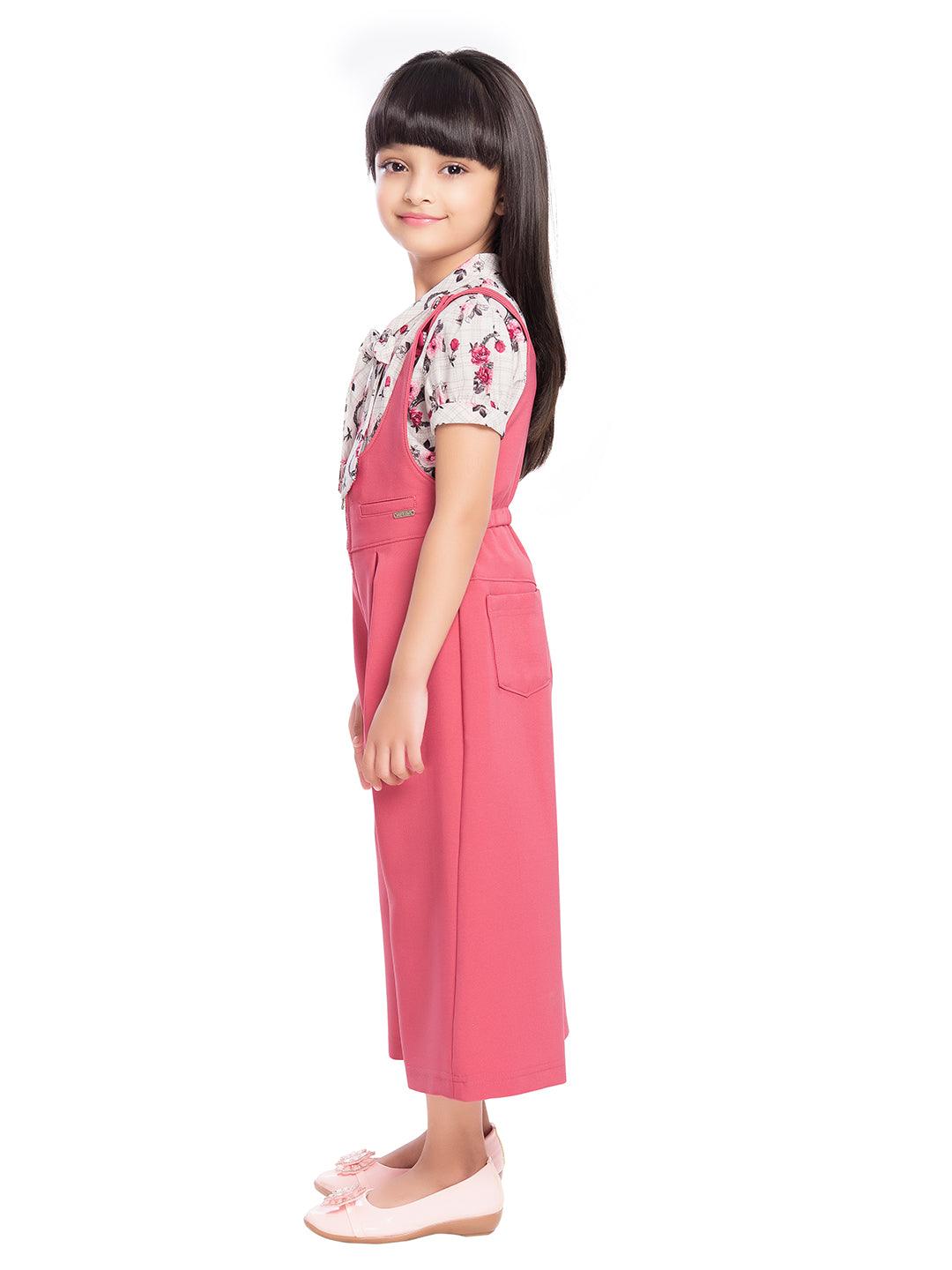 Onion Pink Coloured Culotte Jumpsuit  - 1845 Pink - TINY BABY INDIA shop.tinybaby.in