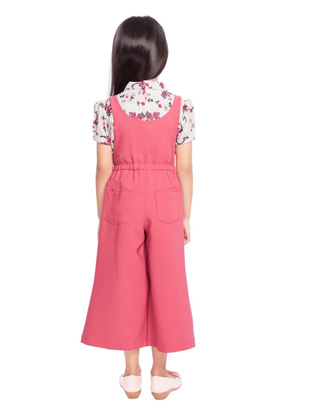 Onion Pink Coloured Culotte Jumpsuit  - 1845 Pink - TINY BABY INDIA shop.tinybaby.in